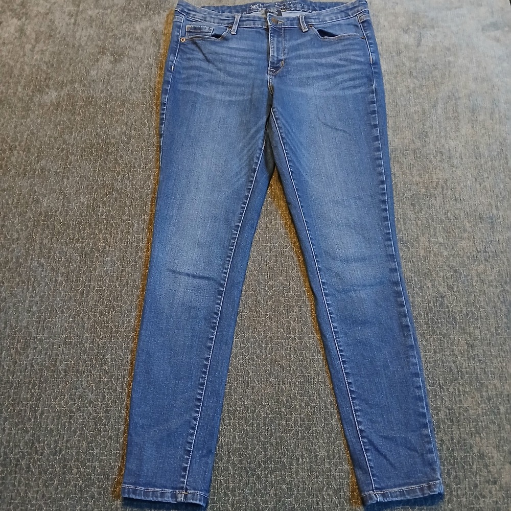 Mossimo Mid-Rise Modern Skinny Power Stretch Jeans Blue Denim Women 12/R 31